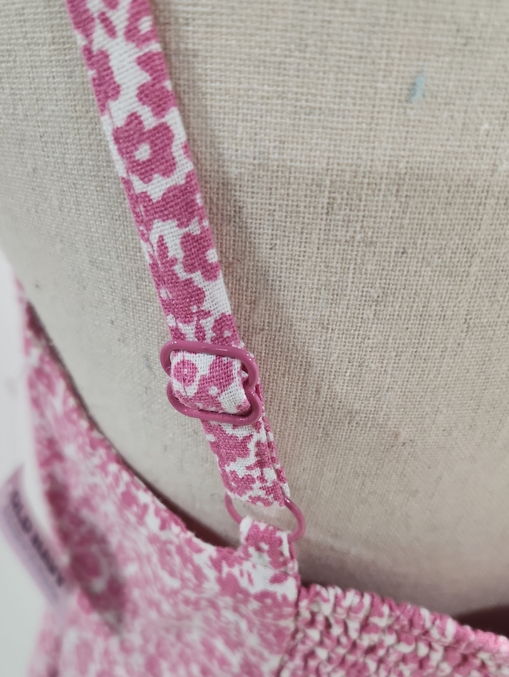 NWT. Old Navy Fit & Flare Cami Mini Dress Linen Blend Barbiecore Cottagecore - Picture 7 of 10